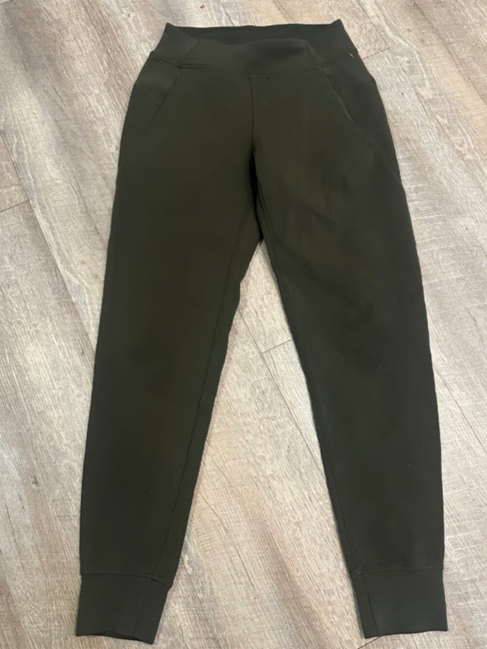 Lululemon High-Rise Jogger Pants Dark Olive Green Womens Size 4 Cuffed